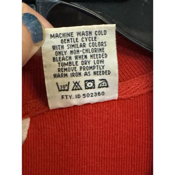 The Disney Store Womans Mickey Mouse Embroidered Long Sleeve 1/4 Zip Shirt Large - Picture 6 of 7